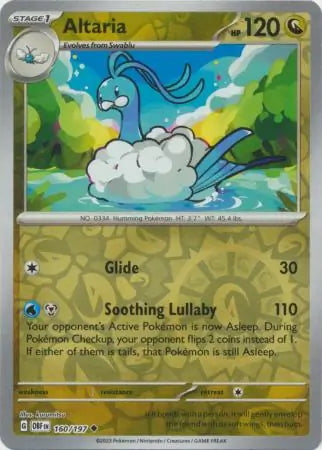 Obsidian Flames Altaria #160/197 reverse holo